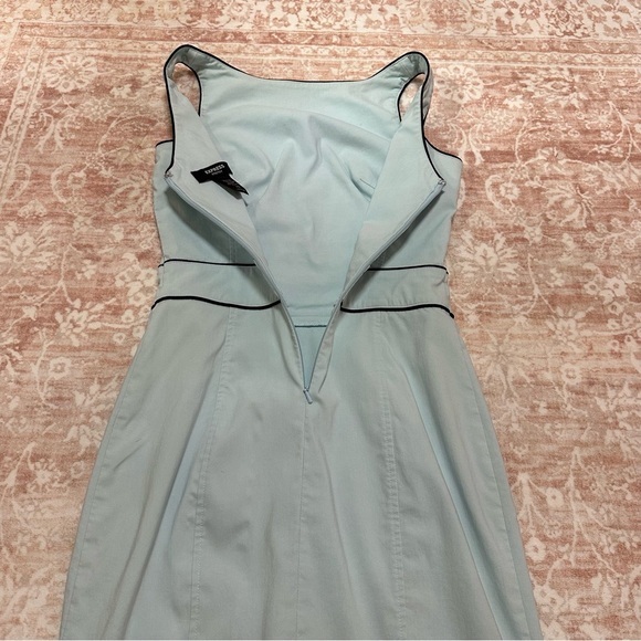 Y2K Baby Blue High Neck Fitted Dress - Picture 11 of 11